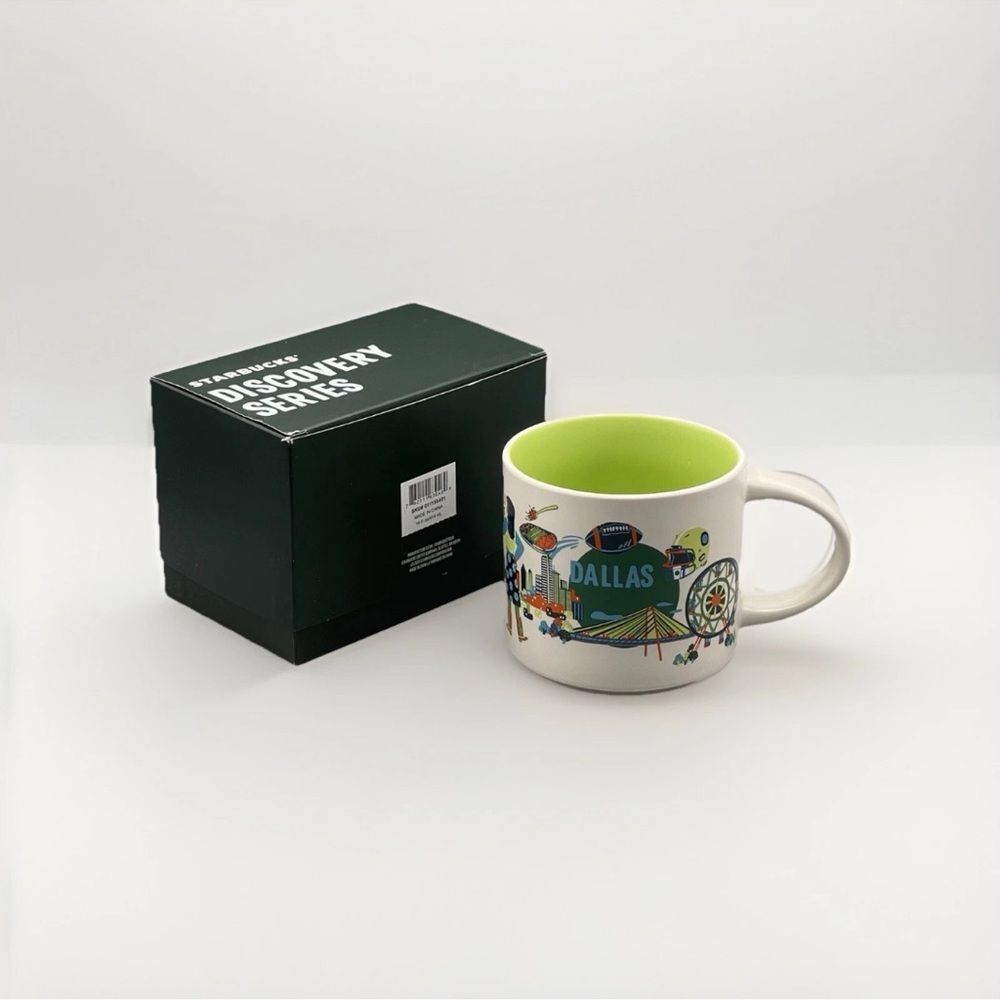 2024 STARBUCKS Discovery Series Ceramic Mug - 14oz - DALLAS - Stackable - green